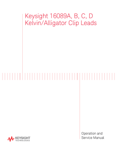 Keysight 16089A, B, C, D Kelvin/Alligator Clip Leads