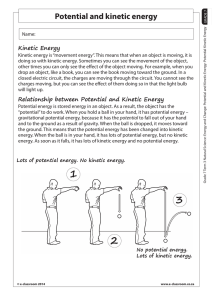 Potential and kinetic energy - E