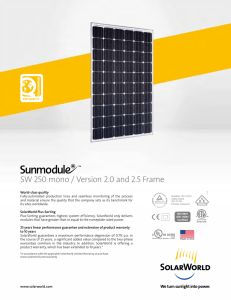 Sunmodule Plus 250 watt mono data sheet