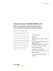 How to Test to TIA/EIA-568-B.2-10