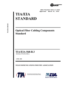 TIA/EIA-568-B.3: Optical Fiber Cabling Standard