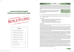 Leaving Certificate English Ordinary Level Examination Paper