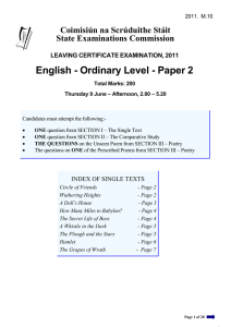 English - Ordinary Level - Paper 2