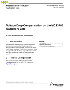 Voltage Drop Compensation on the MC13783 Switchers Line