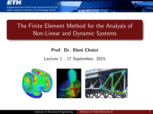 The Finite Element Method for the Analysis of Non