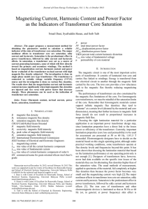 Magnetizing Current, Harmonic Content and Power Factor as