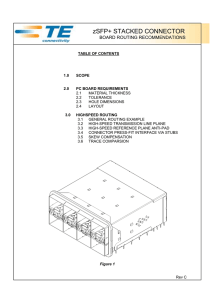 zSFP+ Stacked Connector Routing
