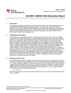 AN-2041 LM3434 20A Evaluation Board (Rev. B)