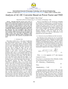 Analysis of AC-DC Converter Based on Power Factor and THD