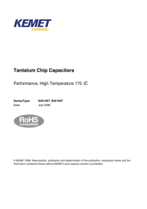 Tantalum Chip Capacitors Performance, High Temperature 175 °C