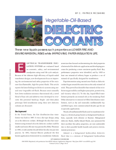 Vegetable-oil-based dielectric coolants - IEEE Industry