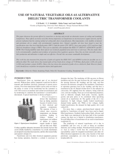 use of natural vegetable oils as alternative