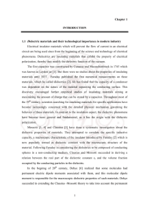 Chapter 1 INTRODUCTION 1.1 Dielectric materials