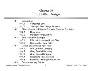 Chapter 10 Input Filter Design