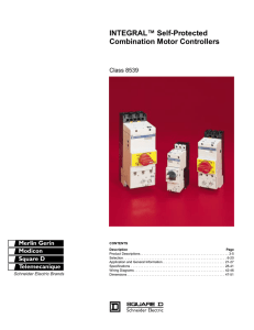 INTEGRAL™ Self-Protected Combination Motor Controllers