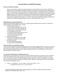 HCAHPS Star Ratings Technical Notes October 2015