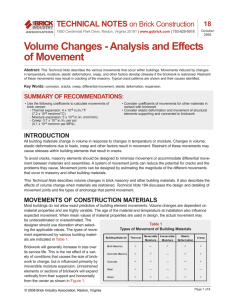 Volume Changes - Analysis and Effects of Movement