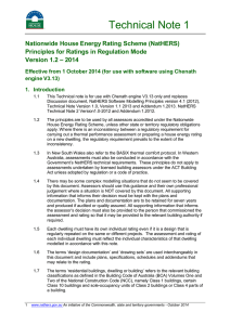 Technical Note 1 - Nationwide House Energy Rating Scheme