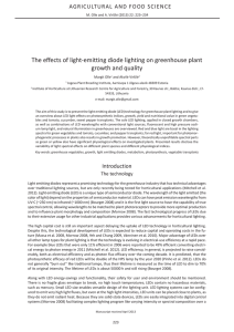 The effects of light-emitting diode lighting on greenhouse plant