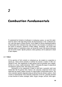 Chapter 2 -- Combustion Fundamentals