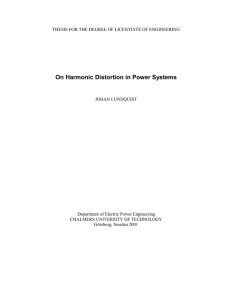 On Harmonic Distortion in Power Systems