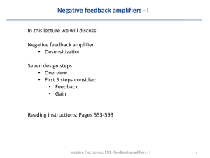 Negative feedback amplifiers