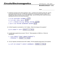 circuits - worksheet..