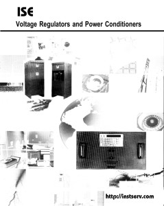 Voltage Regulators and Power Conditioners