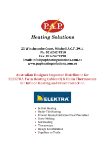 P.A.P. Heating Solutions P/L Product Manual