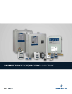 Surge Protective Devices (SPD) and Filtering Product Guide SolaHD