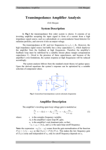 Transimpedance Amplifier Analysis