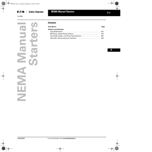 NEMA Manual Starters