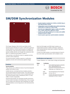 SM/DSM Synchronization Modules