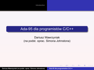 Ada-95 dla programistów C/C++