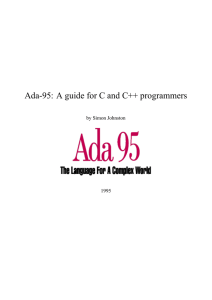 Ada-95: A guide for C and C++ programmers