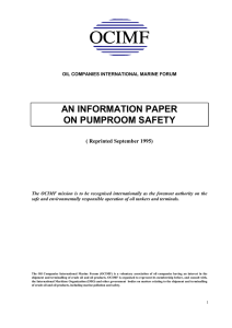 an information paper on pumproom safety