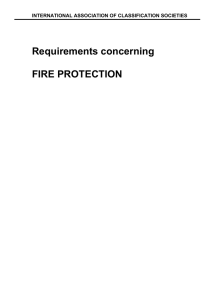 Requirements concerning FIRE PROTECTION