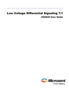 UG0645: Low Voltage Differential Signaling User Guide