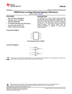 DS90C402 Dual Low Voltage Differential Signaling (LVDS