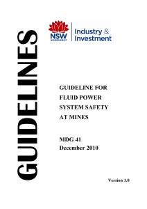 Guideline for Fluid Power System Safety at Mines