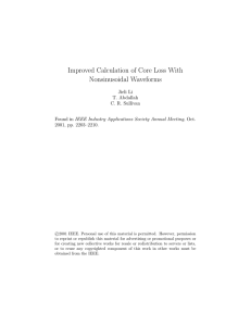 Improved Calculation of Core Loss With Nonsinusoidal Waveforms