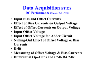 Data Acquisition ET 228 DC Performance Chapter 9.0 – 9.10
