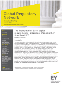 The likely path for Basel capital requirements