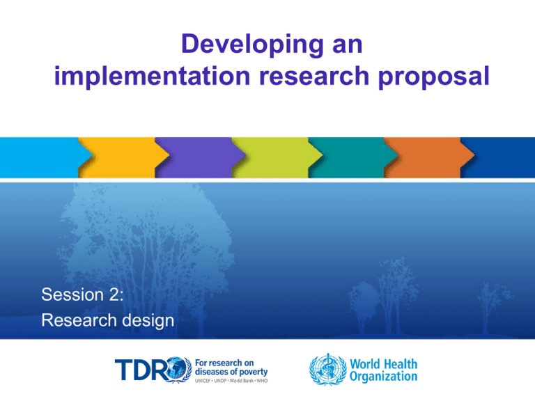 How to Develop an Implementation Research Proposal
