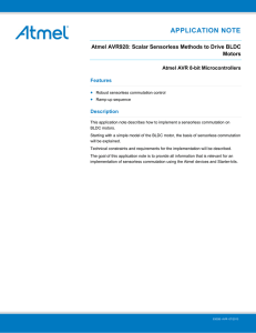 Atmel AVR928: Scalar Sensorless Methods to Drive BLDC Motors