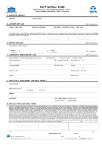 Additional Purchase - Switch Form