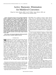 Active Harmonic Elimination for Multilevel Converters