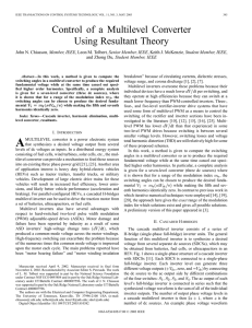 Control of a multilevel converter using resultant theory