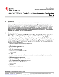 AN-1907 LM3423 Buck-Boost Configuration Evaluation Board (Rev. A)