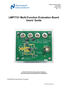 LMP7721 Multi-Function Evaluation Board